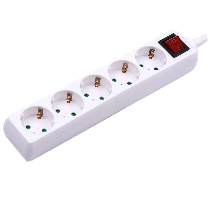 Przedłużacz 5 Gniazd Z Włącznikiem V-TAC (3g 1.5MM2 x 1.5m) VT-1115 - Biały