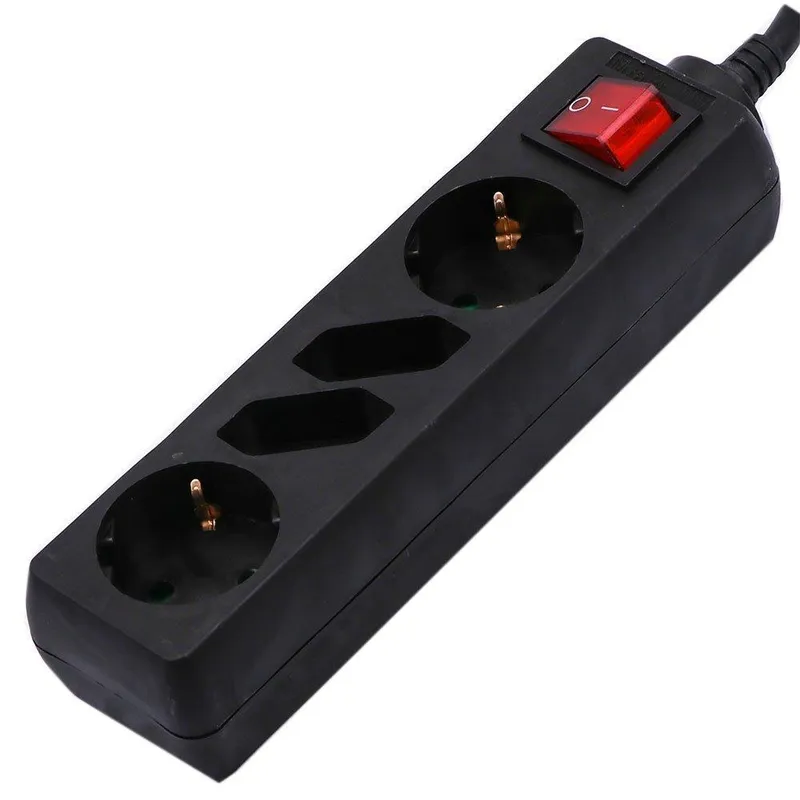 Przedłużacz 4 Gniazda Z Przełącznikiem V-TAC 2+2 (3g 1.5MM2 x 1.5m ) VT-1117 - Czarny