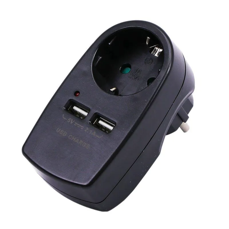 Adapter Do Gniazda 2X USB 2,1A V-TAC VT-1044 - Czarny