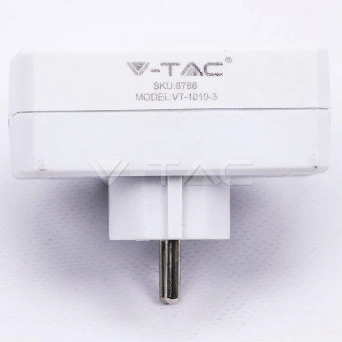 Rozgałęźnik 3X (2+1) Z Włącznikiem 16A 250V V-TAC VT-1010