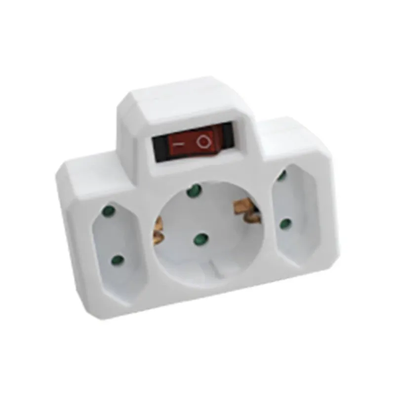 Rozgałęźnik 3X (2+1) Z Włącznikiem 16A 250V V-TAC VT-1010