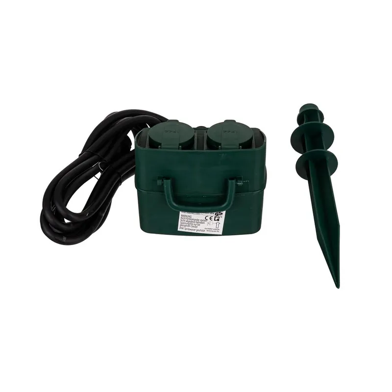 Gniazda Ogrodowe V-TAC 4 Gniazda 3m Szpilka Do Wbijania IP44 Schuko VT-1114-3