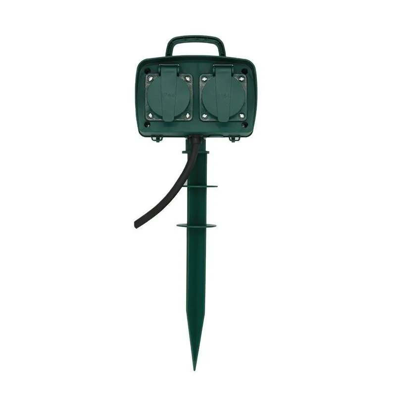 Gniazda Ogrodowe V-TAC 4 Gniazda 3m Szpilka Do Wbijania IP44 Schuko VT-1114-3
