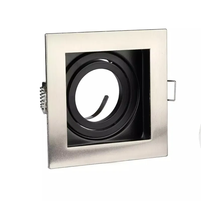 Oczko V-TAC Aluminiowe GU10 Kwadrat Satyna/Czarne VT-781SQ-SN