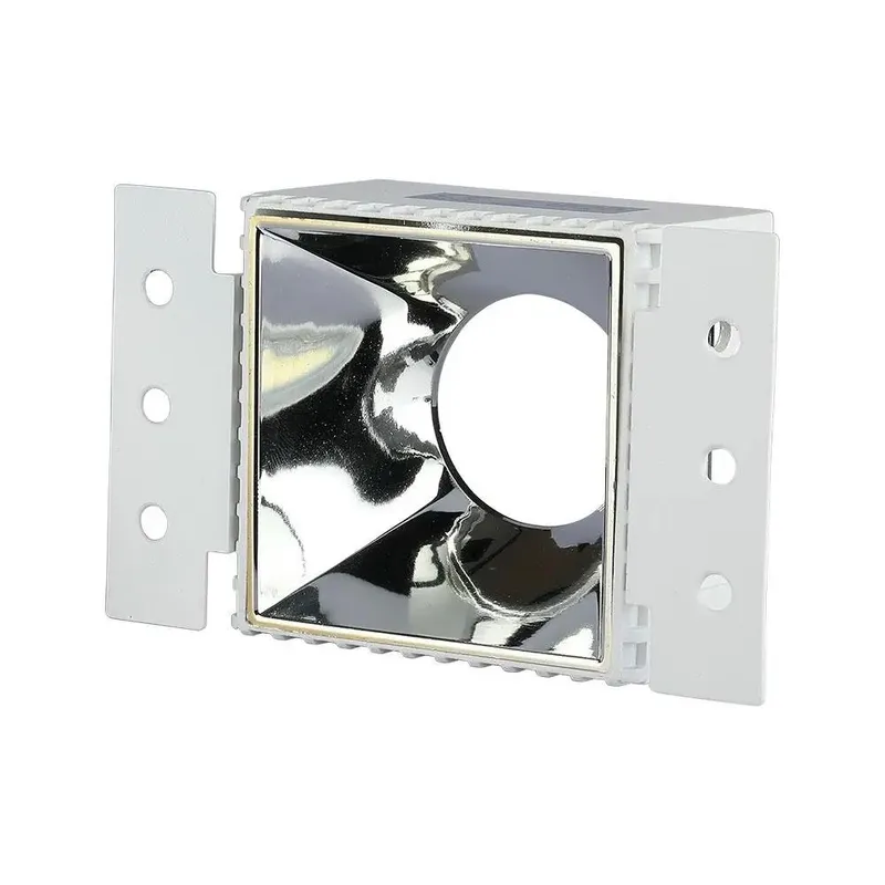 Oprawa Wpuszczana V-TAC GU10 Kwadratowa Ramka Odbłyśnik Chrom VT-890 - Biała
