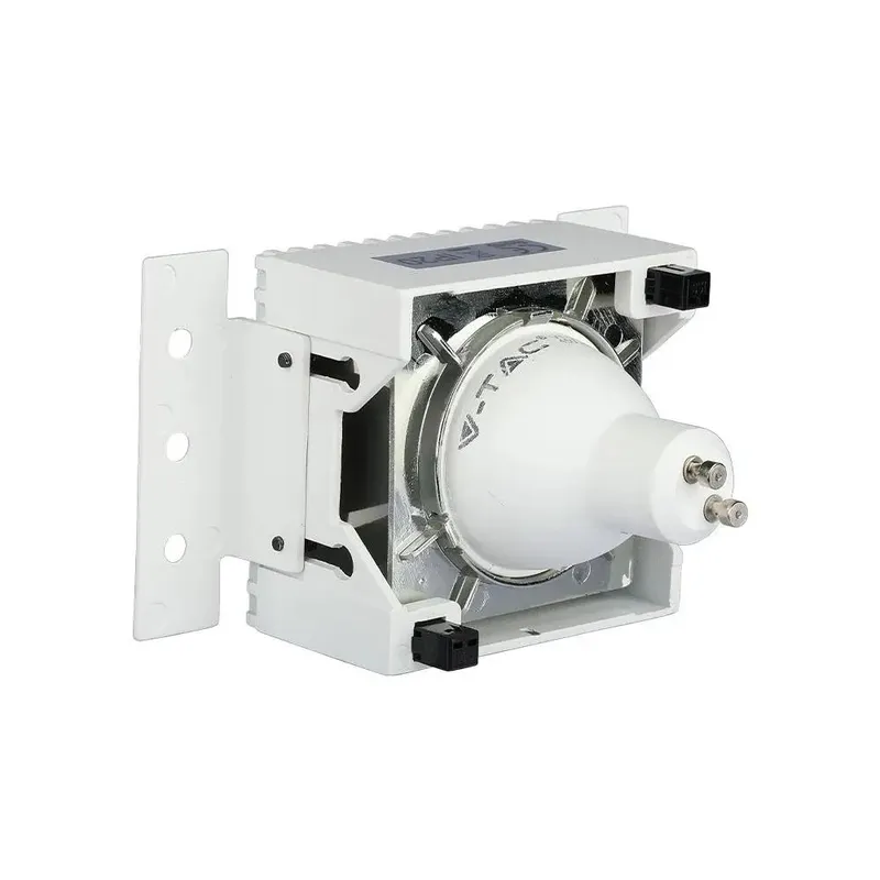Oprawa Wpuszczana V-TAC GU10 Kwadratowa Ramka Odbłyśnik Chrom VT-890 - Biała