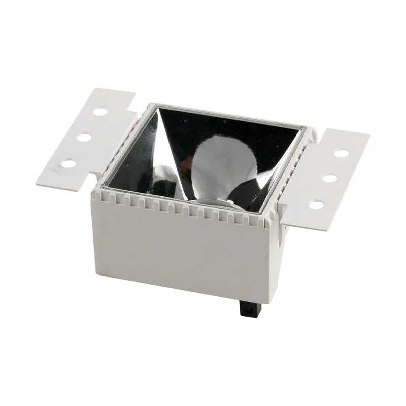 Oprawa Wpuszczana V-TAC GU10 Kwadratowa Ramka Odbłyśnik Chrom VT-890 - Biała