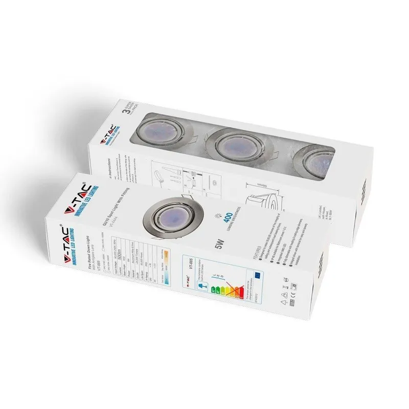 Zestaw Oczek 3x5W GU10 Satyna V-TAC VT-4444 6400K 400LM