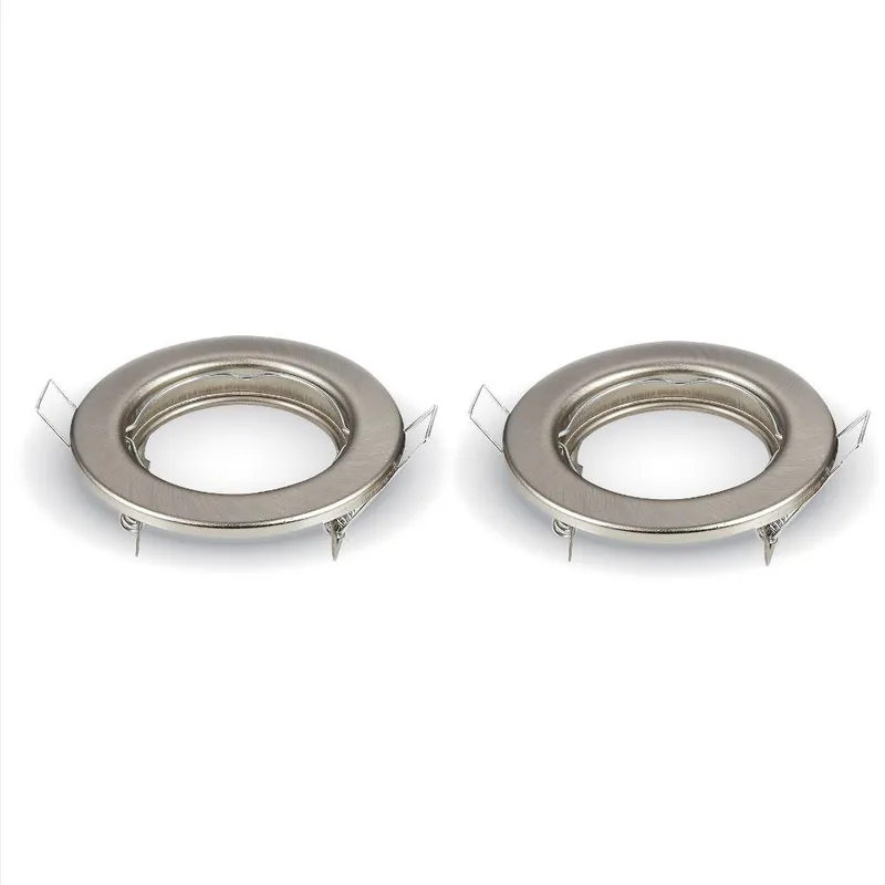 Oczko V-TAC GU10 Okrągłe Stałe Satyna (Opak. 2 Szt) VT-778-SN