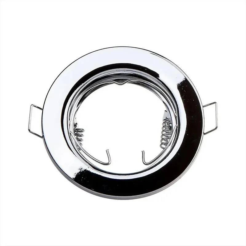 Oczko V-TAC GU10 Okrągłe Stałe Chrom (Opak. 2 Szt) VT-778-CH