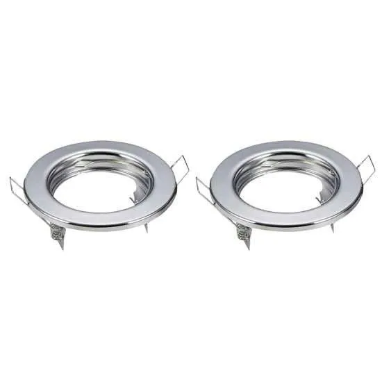 Oczko V-TAC GU10 Okrągłe Stałe Chrom (Opak. 2 Szt) VT-778-CH