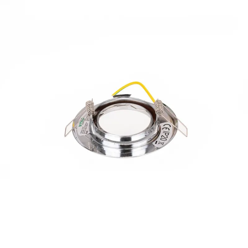 Oczko V-TAC GU10 Okrągłe Ruchome Chrom (Opak. 2 Szt) VT-817-RD-CH 3 Lata Gwarancji