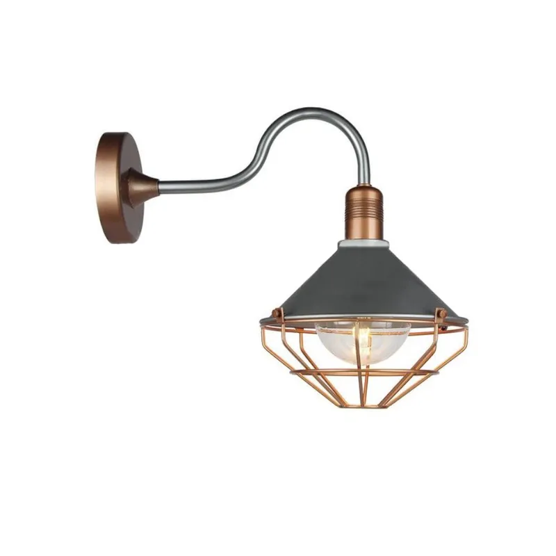 Kinkiet Ścienny Miedź MAT Siatka Loft IP65 V-TAC E27 VT-720R 5 Lat Gwarancji