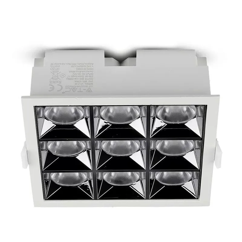 Oprawa V-TAC Downlight SAMSUNG CHIP 36W UGR19 CRI90+36ST VT-2-36-1 2700K 2880LM 5 Lat Gwarancji