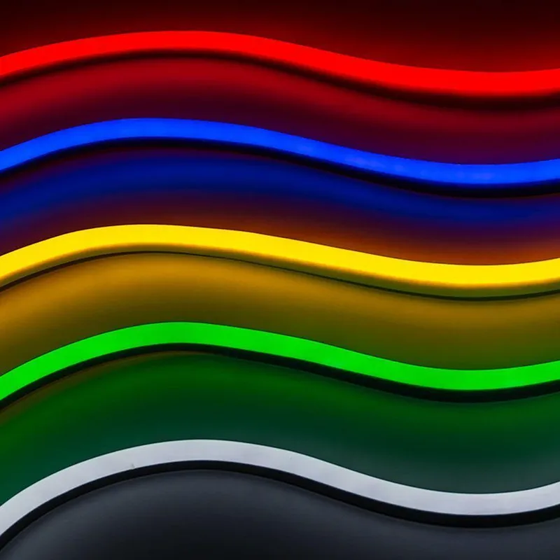 Neon Flex LED V-TAC 24V IP68 10mb Cięcie Co 5cm 6,5W/M IP68 VT-554 Kolor 260LM - Żółty