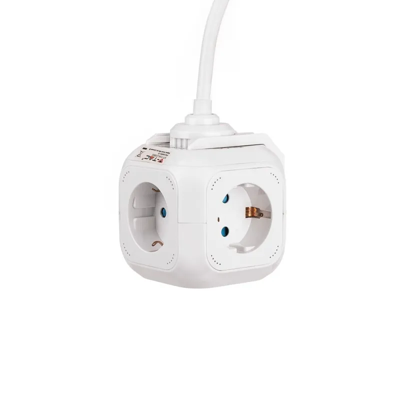 Przedłużacz Kostka 4 Gniazda 2 Gniazda USB 1.55mm 1.4m V-TAC VT-1154-2