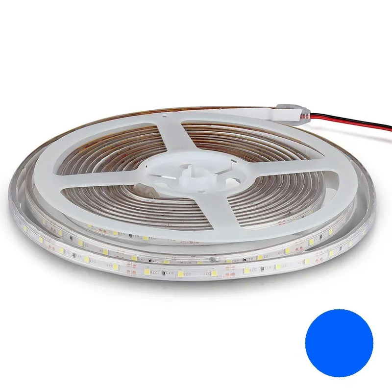 Taśma LED V-TAC 12V SMD3528 300LED IP65 Rękaw 3,2W/M VT-3528 IP65 Kolor - Niebieski