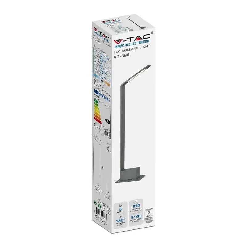 Słupek Ogrodowy V-TAC 5W LED 80cm IP65 VT-896-G 4000K 810LM - Szary