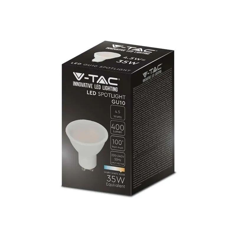 Żarówka LED V-TAC 4,5W GU10 SMD 110ST VT-1975 3000K 400LM