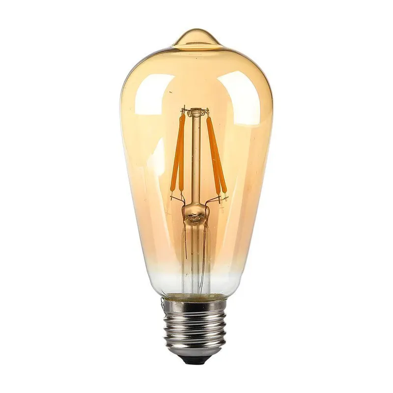 Żarówka LED V-TAC 8W E27 Filament Bursztyn Vintage ST64 VT-1968 2200K 720LM