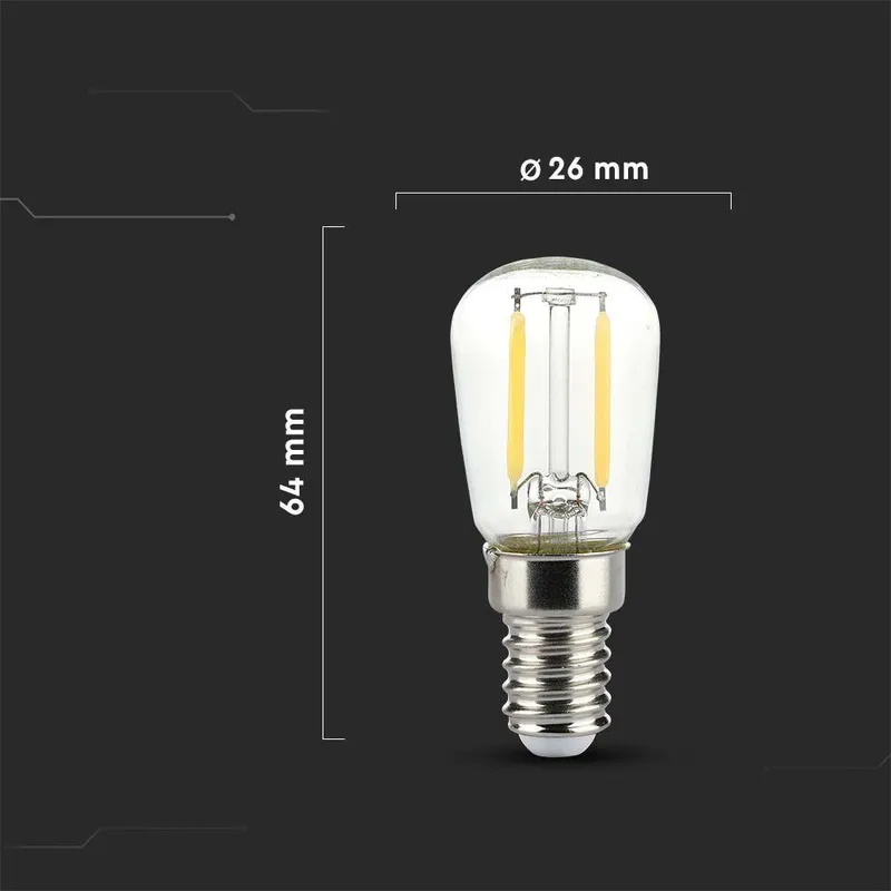 Żarówka LED V-TAC 2W Filament E14 ST26 VT-1952 6400K 200LM