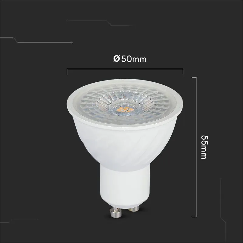 Żarówka LED V-TAC SAMSUNG CHIP 6W GU10 38ST VT-227 6500K 445LM 5 Lat Gwarancji