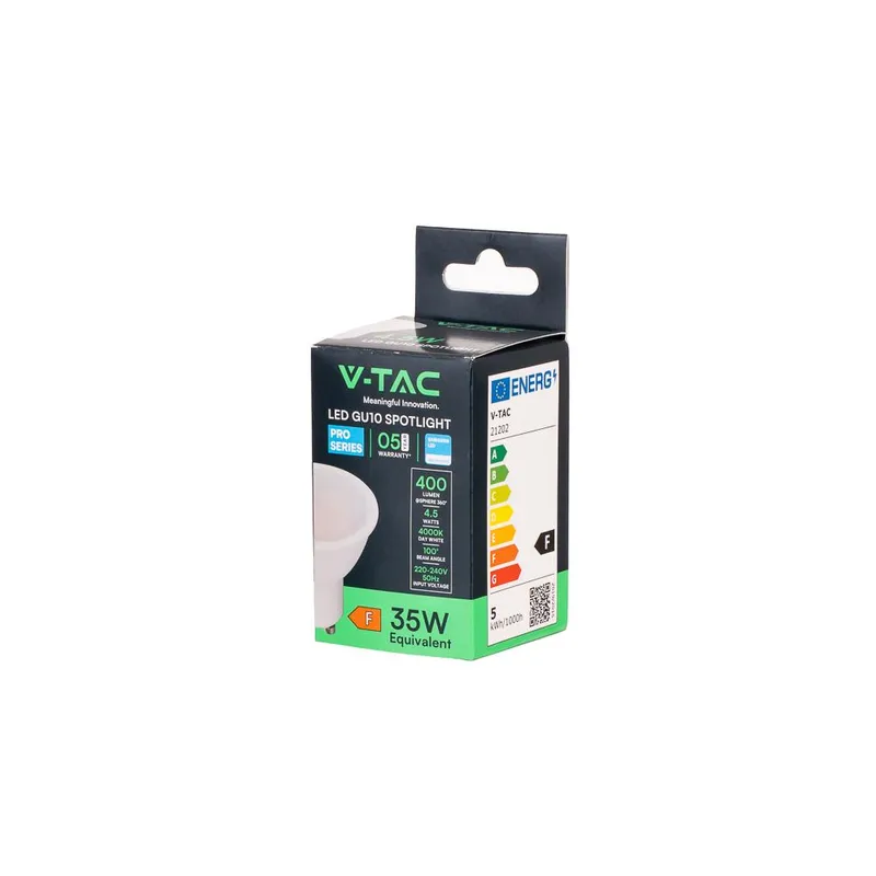 Żarówka LED V-TAC SAMSUNG CHIP 4,5W GU10 110ST VT-205 6500K 400LM 5 Lat Gwarancji