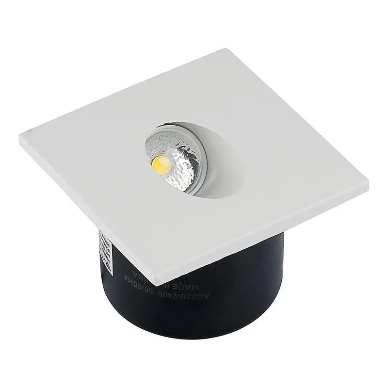 Oprawa Schodowa 3W LED V-TAC Kwadrat 230V VT-1109 3000K 270LM - Biały