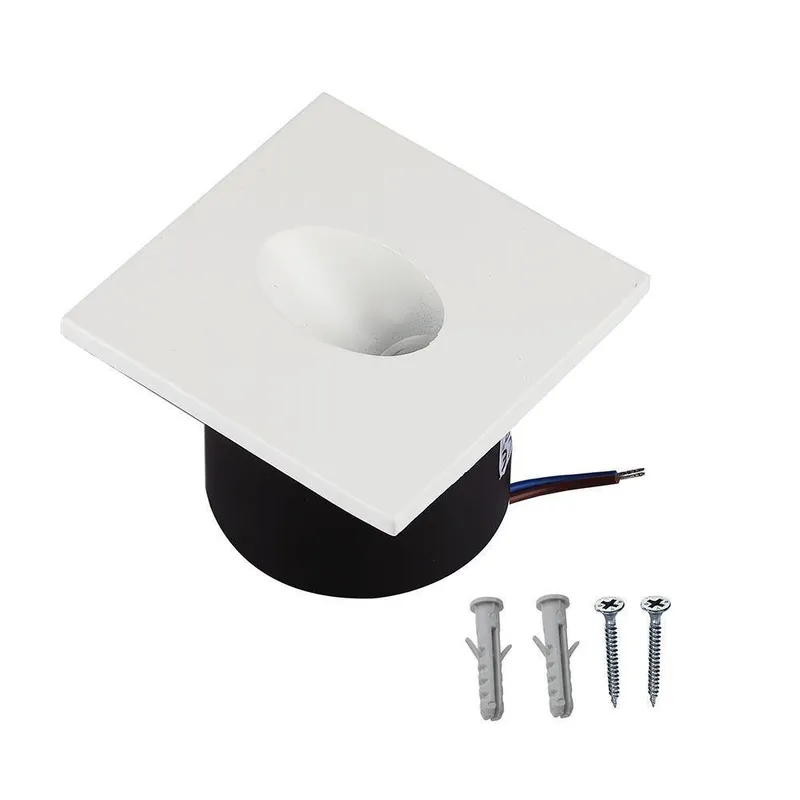 Oprawa Schodowa 3W LED V-TAC Kwadrat 230V VT-1109 4000K 270LM - Biały