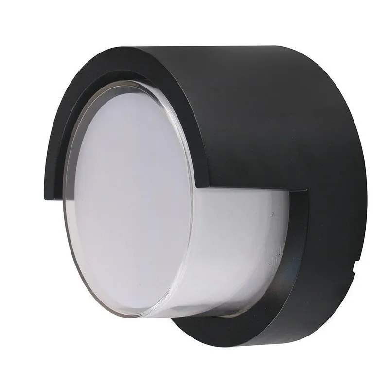 Oprawa Ścienna V-TAC 12W LED IP65 Okrągła VT-827 4000K 1155LM - Czarna