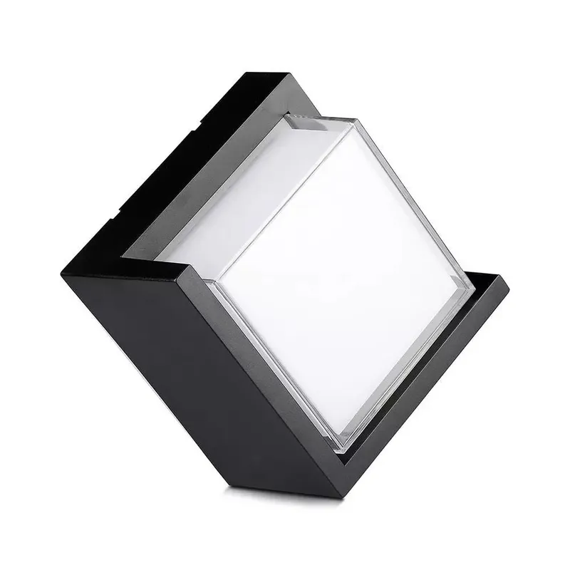 Oprawa Ścienna V-TAC 12W LED IP65 Kwadrat VT-827 3000K 1160LM - Czarny