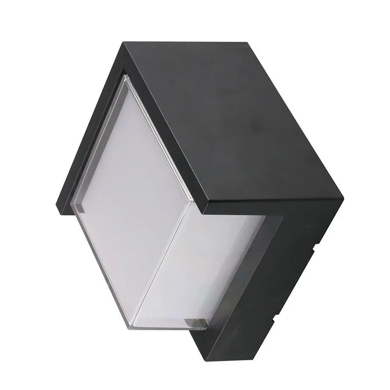 Oprawa Ścienna V-TAC 12W LED IP65 Kwadrat VT-827 3000K 1160LM - Czarny
