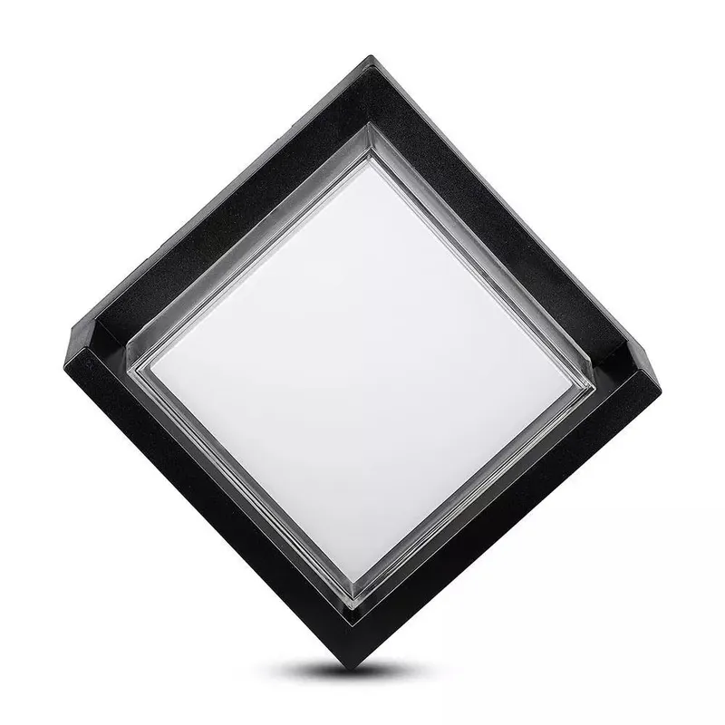 Oprawa Ścienna V-TAC 12W LED IP65 Kwadrat VT-827 4000K 1160LM - Czarny