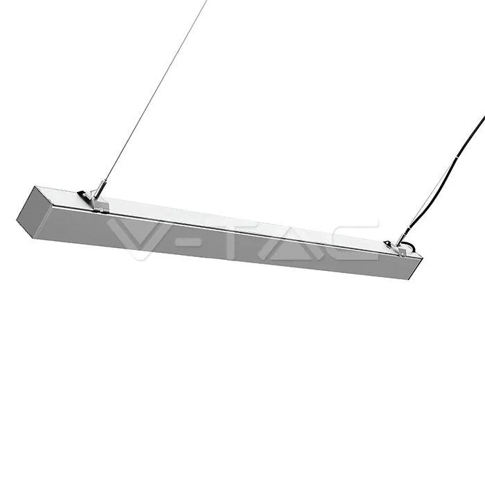 Oprawa V-TAC LED Linear SAMSUNG CHIP 40W Natynk/Zwieszana Do Łączenia 0-10V 120cm VT-7-43 4000K 3590LM 5 Lat Gwarancji - Srebrna