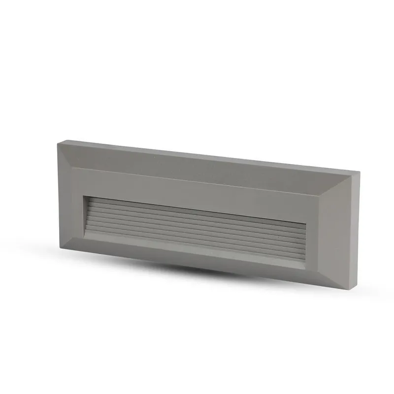 Oprawa Schodowa 3W LED V-TAC Prostokąt 230V IP65 VT-1162 3000K 110LM - Szara