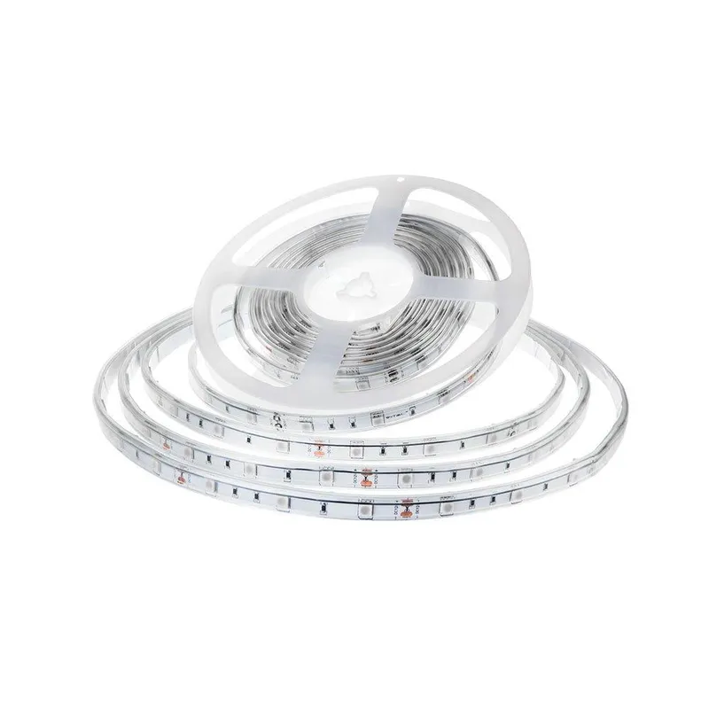 Taśma LED V-TAC 12V SMD5050 150LED IP65 Rękaw 4W/M VT-5050 30-IP65 RGB 70LM