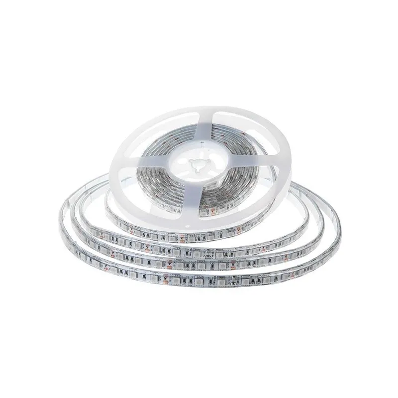 Taśma LED V-TAC 12V SMD5050 300LED IP65 Rękaw 7W/M VT-5050 60-IP65 RGB