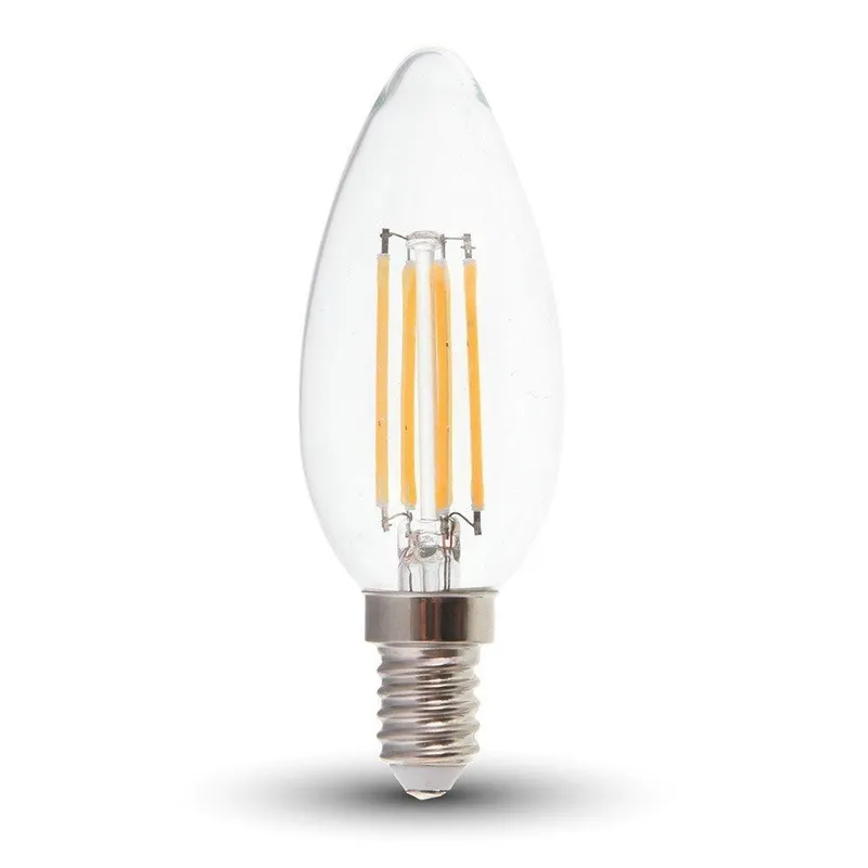 Żarówka LED V-TAC 4W Filament E14 Świeczka VT-1986 4000K 400LM