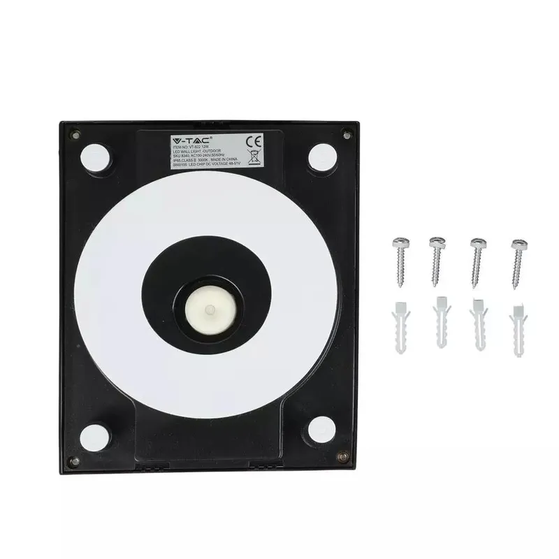 Oprawa Ścienna V-TAC 12W LED IP65 VT-822 4000K 1350LM - Czarna