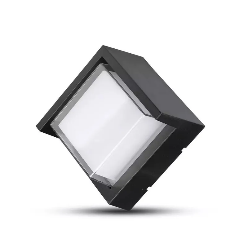 Oprawa Ścienna V-TAC 7W LED Kwadrat IP65 VT-831 3000K 670LM - Czarna