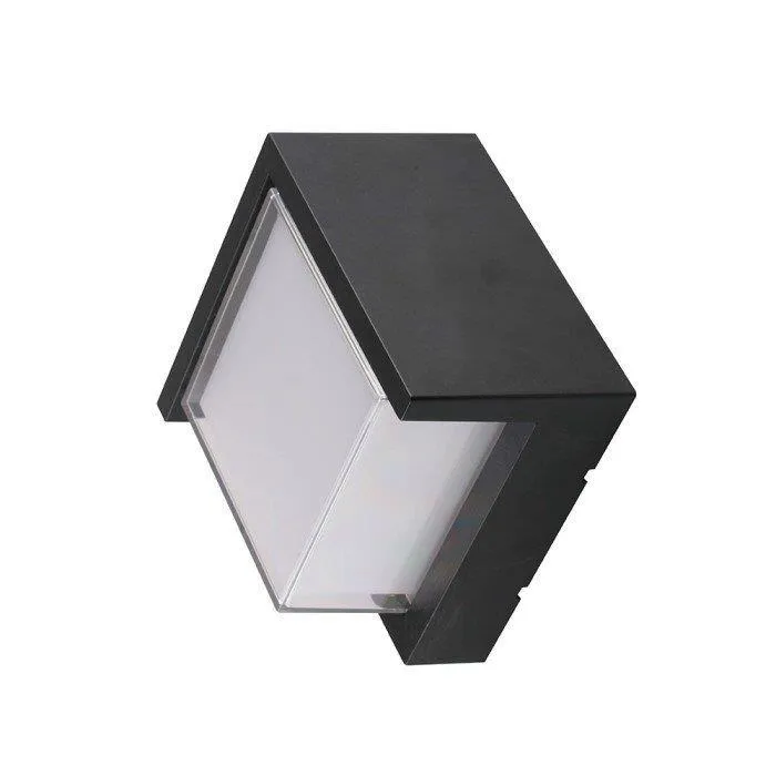 Oprawa Ścienna V-TAC 7W LED Kwadrat IP65 VT-831 3000K 670LM - Czarna