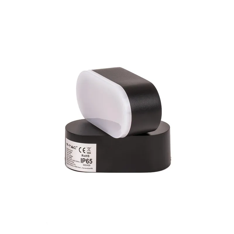 Kinkiet Ścienny V-TAC 6W LED IP65 Obrotowy 350ST VT-816 3000K 722LM - Czarny