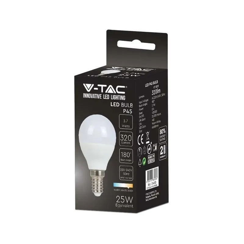 Żarówka LED V-TAC 3,7W E14 Kulka P45 VT-1819 6500K 320LM