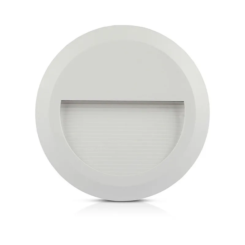 Oprawa Schodowa 2W LED V-TAC Okrągła 230V IP65 VT-1142 4000K 80LM - Biała