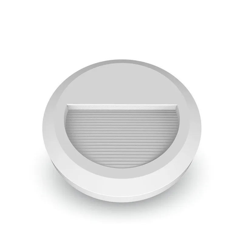 Oprawa Schodowa 2W LED V-TAC Okrągła 230V IP65 VT-1142 4000K 80LM - Biała