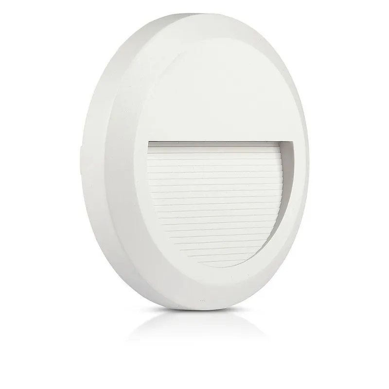 Oprawa Schodowa 2W LED V-TAC Okrągła 230V IP65 VT-1142 3000K 80LM - Biała