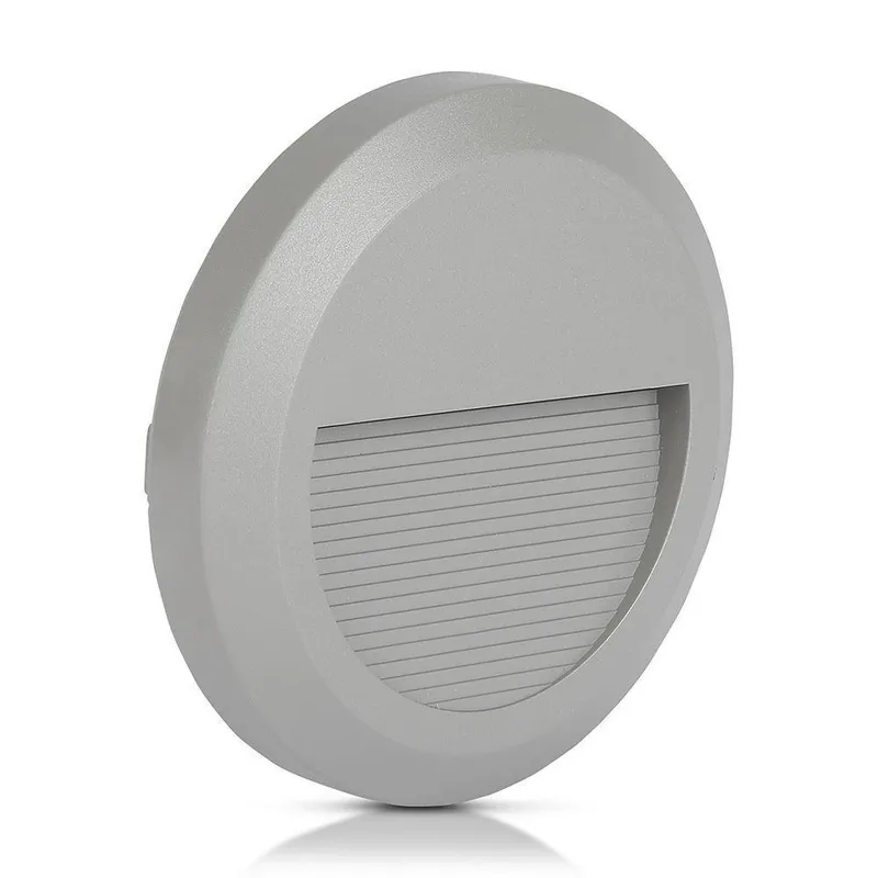 Oprawa Schodowa 2W LED V-TAC Okrągła 230V IP65 VT-1142 3000K 80LM - Szara