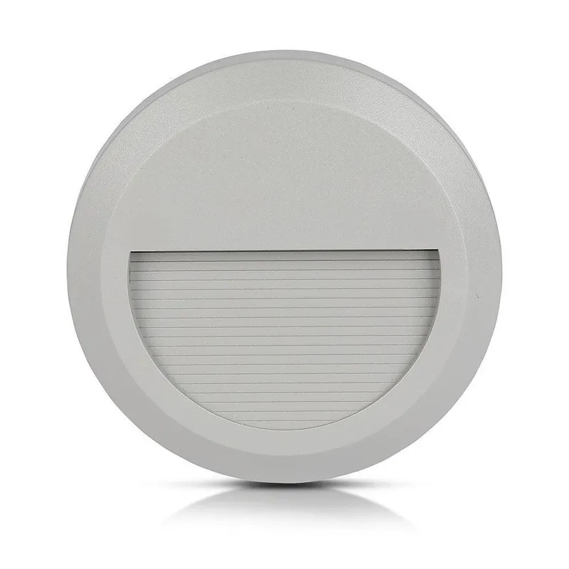Oprawa Schodowa 2W LED V-TAC Okrągła 230V IP65 VT-1142 3000K 80LM - Szara