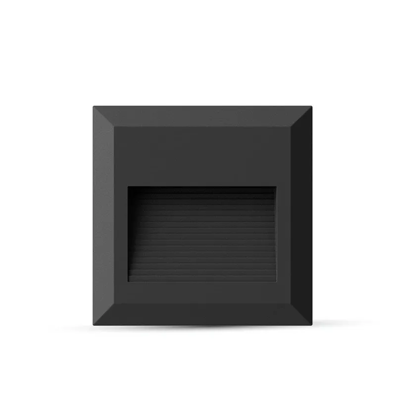 Oprawa Schodowa 2W LED V-TAC Kwadrat 230V IP65 VT-1152 3000K 70LM - Czarna