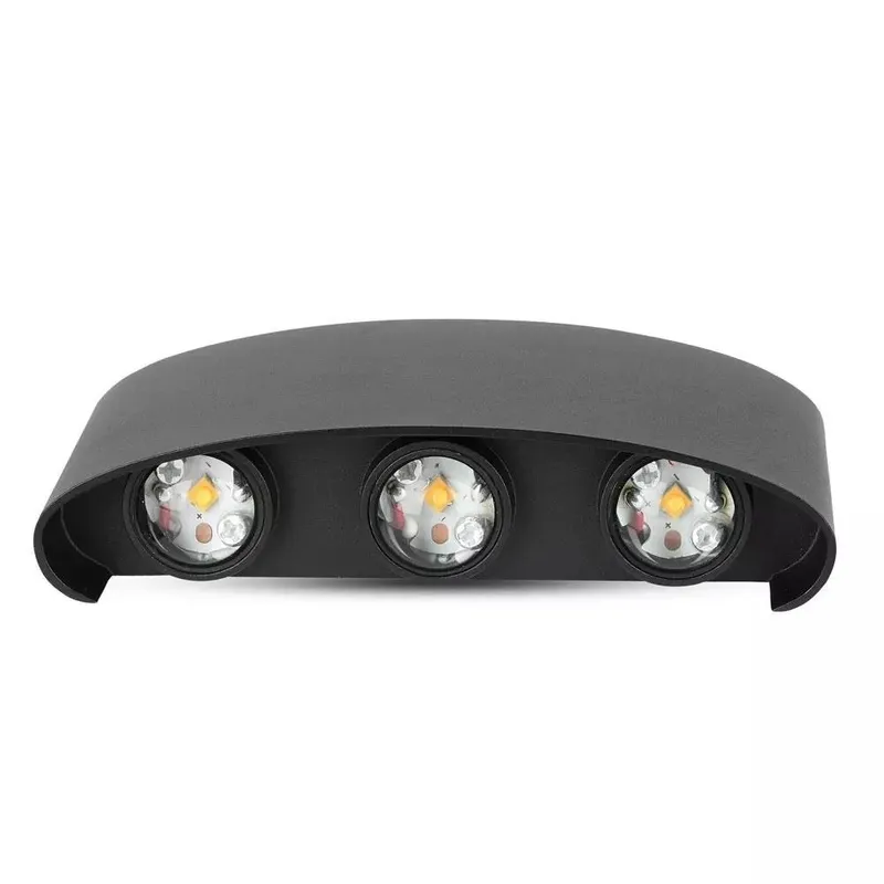 Oprawa Ścienna Góra Dół V-TAC 6W LED IP54 VT-846 3000K 630LM - Czarna
